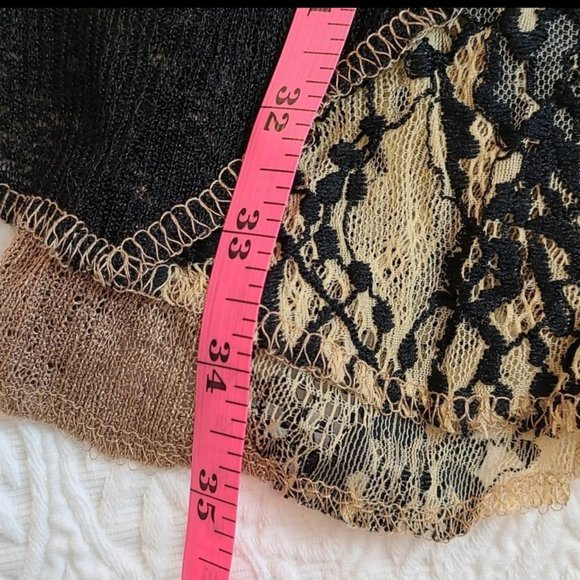 Feratelli long open lace drape cardigan XL - Picture 4 of 10